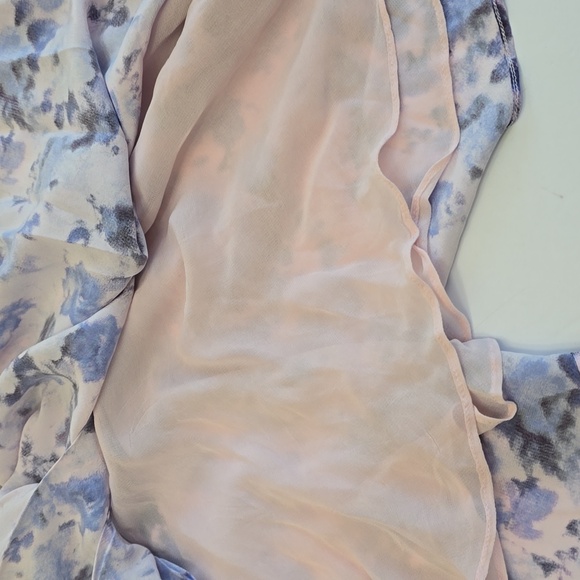 Isabel Marant Robe Fergie Silk Asymmetric Floral Dress Blue Size 40 - Picture 14 of 17